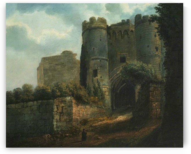The Gatehouse at Carisbrooke Castle by Julius Caesar Ibbetson
