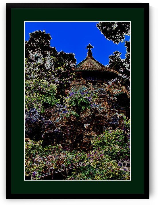 EMPERIORS GARDEN - THE FORBIDDEN CITY - BEIJING CHINA by LES MAYERS 