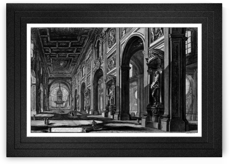 Veduta Interna Della Basilica by Giovanni Battista Piranesi Remastered Xzendor7 Classical Fine Art Old Masters Reproductions by xzendor7