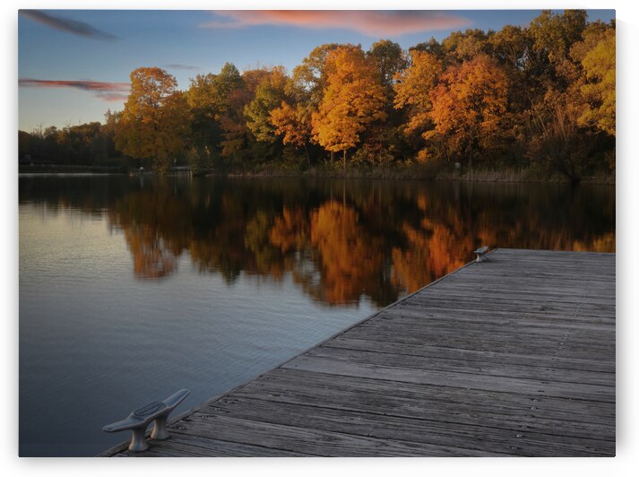 Lake Pier in the Fall II by Maitreya Photo
