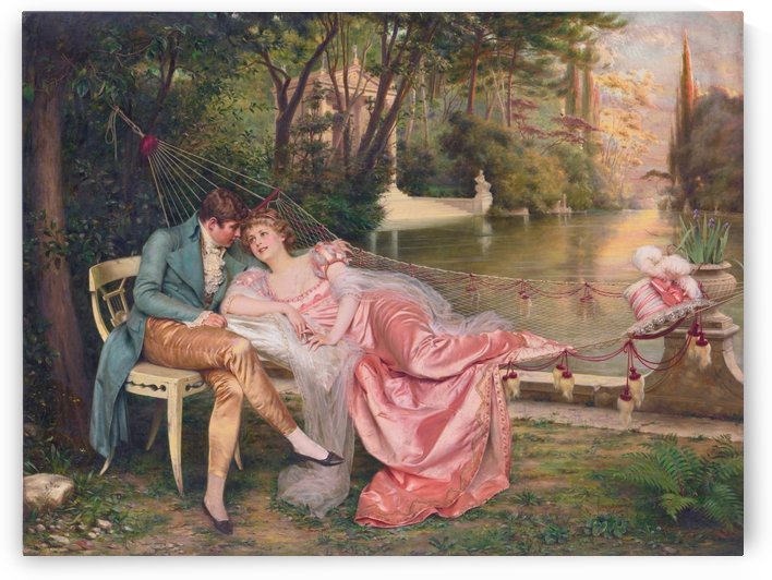 Flirtation in a park by Frederic Soulacroix