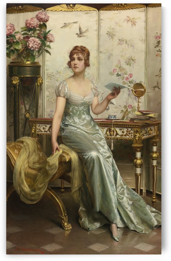 A lady and a letter by Frederic Soulacroix