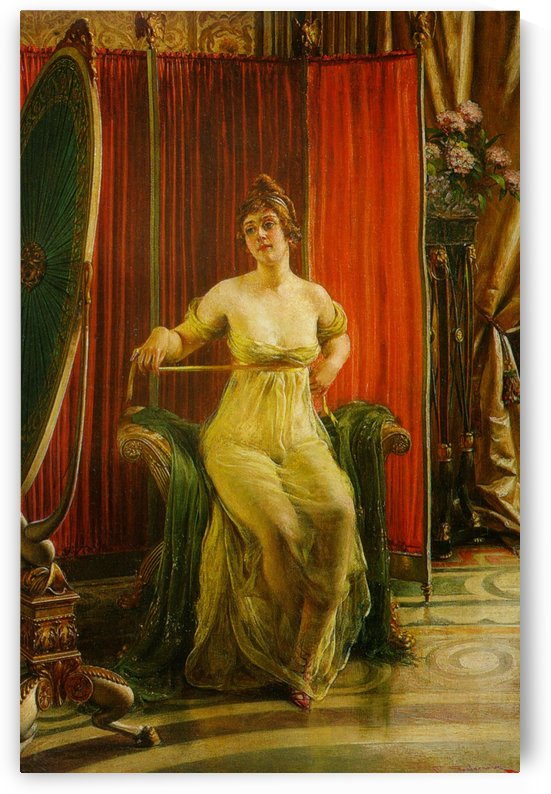 A woman in an armchair by Frederic Soulacroix