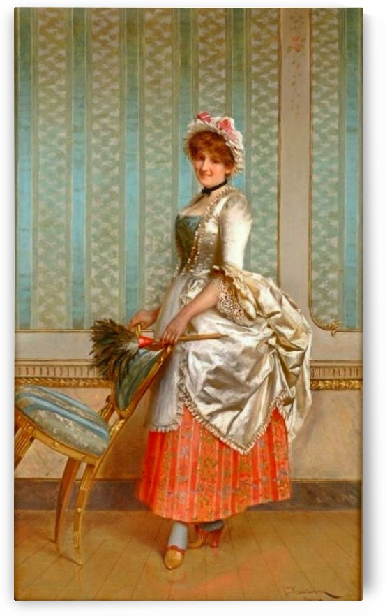 Elegantly attired servant by Frederic Soulacroix