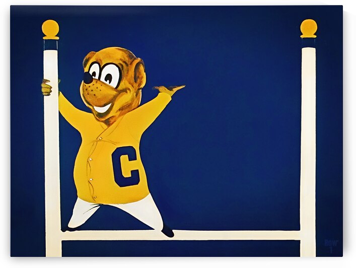 Vintage Cal Bear Cartoon Art by Row One Brand