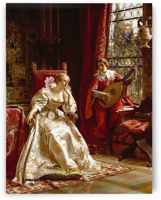 Woman listening to music by Frederic Soulacroix