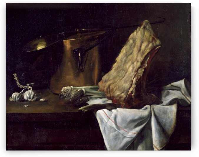 Cooking lunch by Francois Bonvin