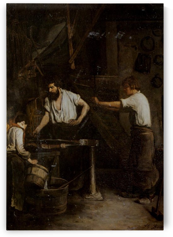 Les forgerons by Francois Bonvin