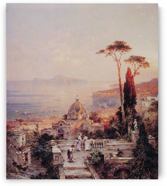 The view from the balcony by Franz Richard Unterberger