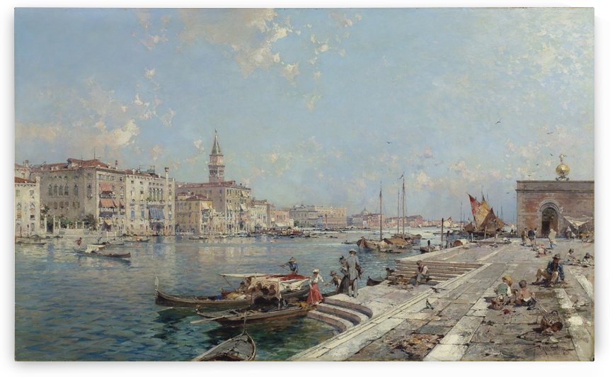 The Grand Canal seen from Santa Maria della Salute by Franz Richard Unterberger