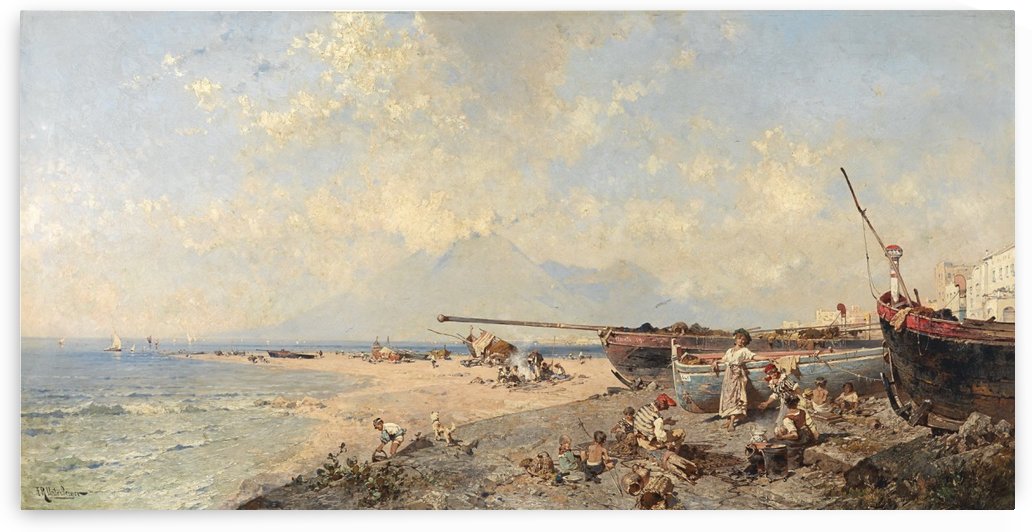 Castellmare Golfo di Napoli by Franz Richard Unterberger