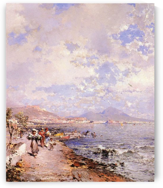 The Bay Of Naples by Franz Richard Unterberger