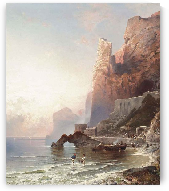 The rock of Amalfi by Franz Richard Unterberger