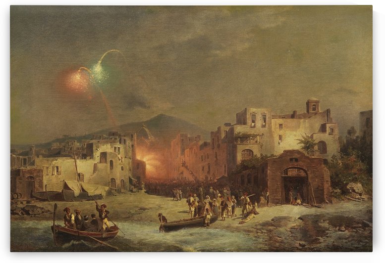 Santa Lucia Fest in Amalfi by Franz Richard Unterberger