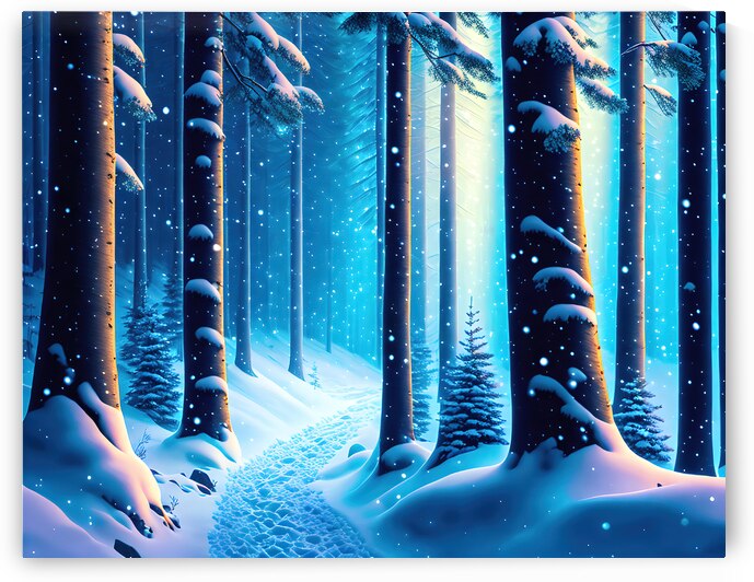 Snowy Forest Scene by Bill Swartwout Photography