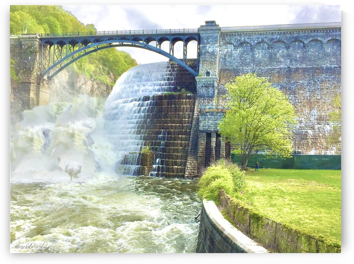 CROTON DAM WILD WATER FALL by Michele Milano Arts