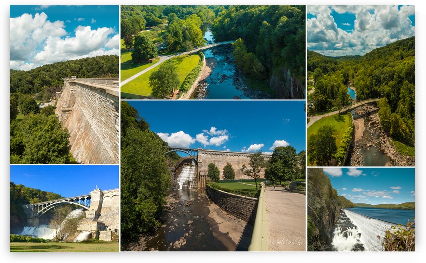 Croton Dam Collage by Michele Milano Arts