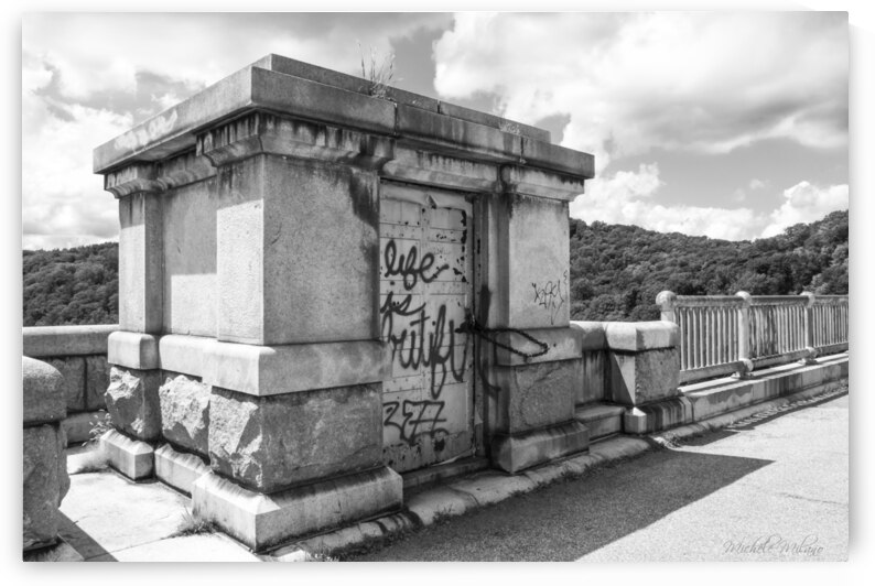 LIFE IS BEAUTIFUL Croton Dam Graffiti by Michele Milano Arts