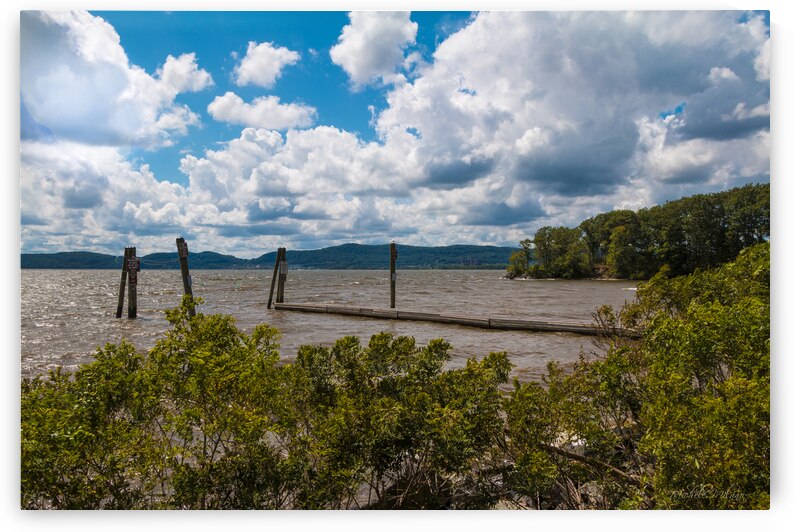 Windy Cloudy Day on The Hudson by Michele Milano Arts