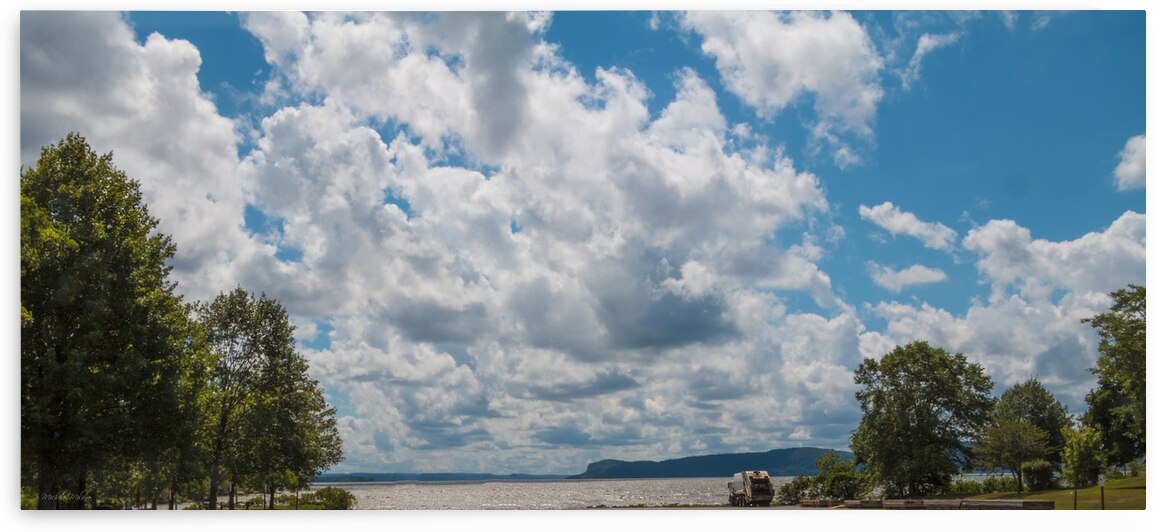 Wild River Wild Clouds on The Hudson by Michele Milano Arts