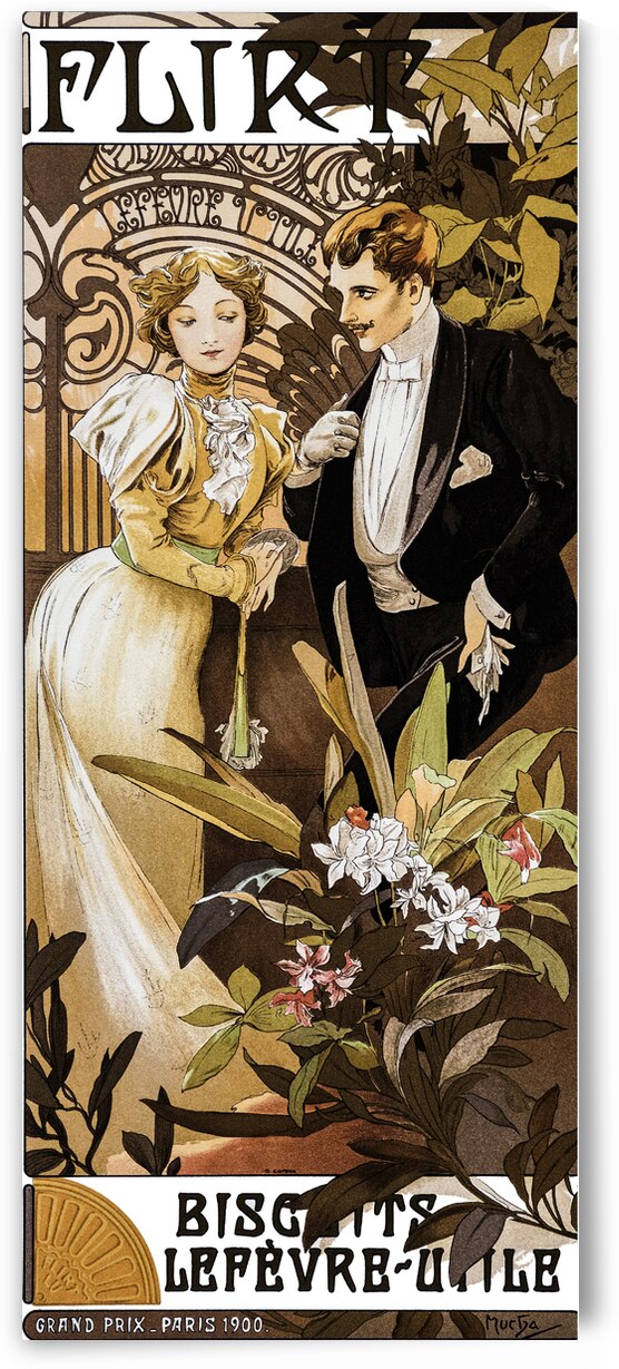 2598 Alphonse Mucha Flirt Biscuits Lefevre Utile. by artvi