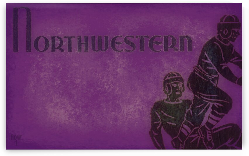 1934 Northwestern Football Ticket Remix by Row One Brand