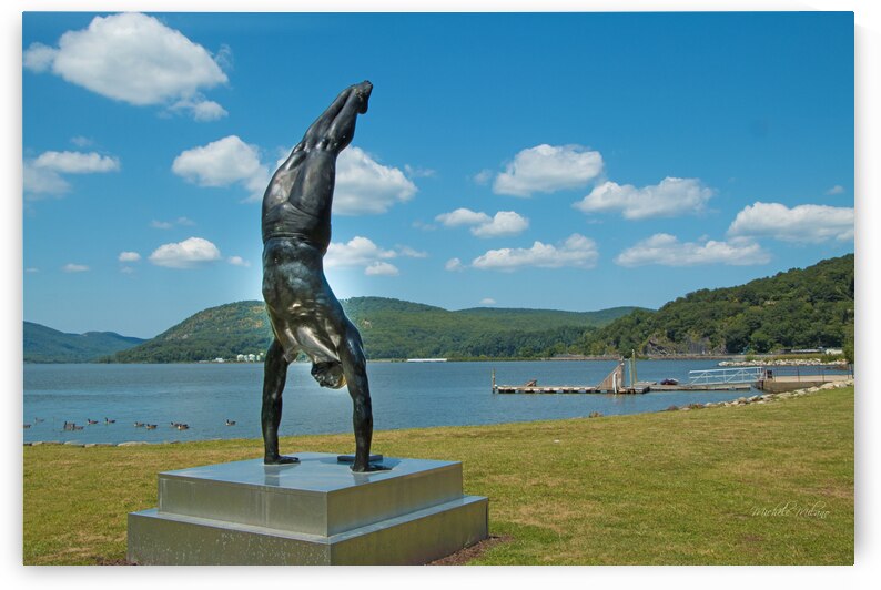 Diver Sculpture along The Hudson River by Michele Milano Arts