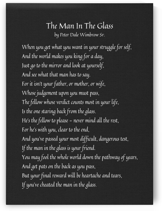 The Man In The Glass by HH Photography of Florida