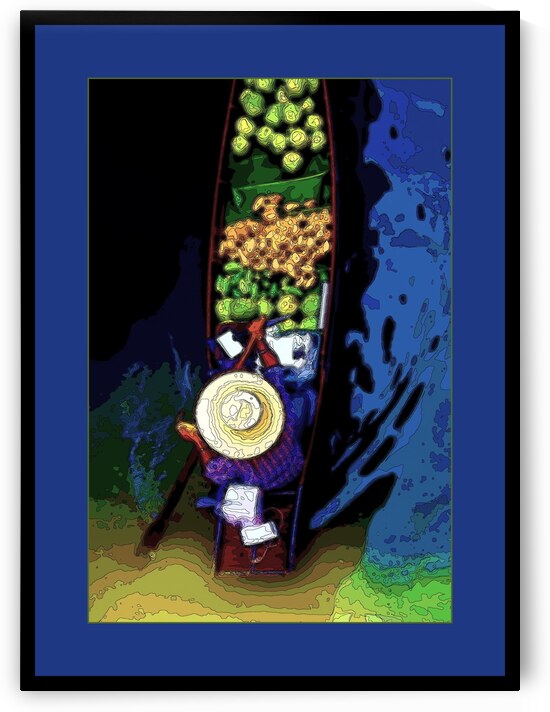 FRUIT VENDOR AT A FLOATING MARKET IN THAILAND 07 by LES MAYERS 