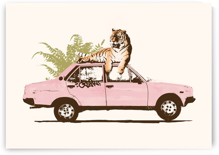 Tiger On Car by 1x