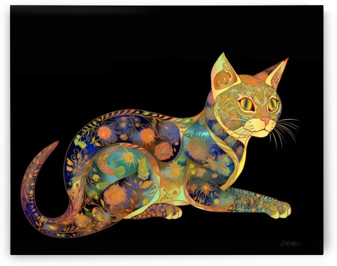 Psychedelic Cat  by Susanne McMillan Art