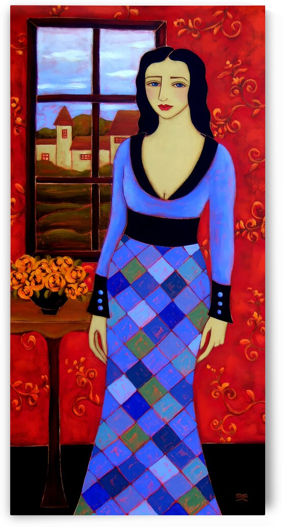 Blue Harlequin by Karen Rieger