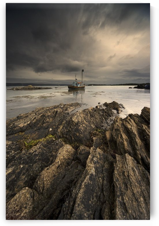 Boat, Storm Clouds by PacificStock