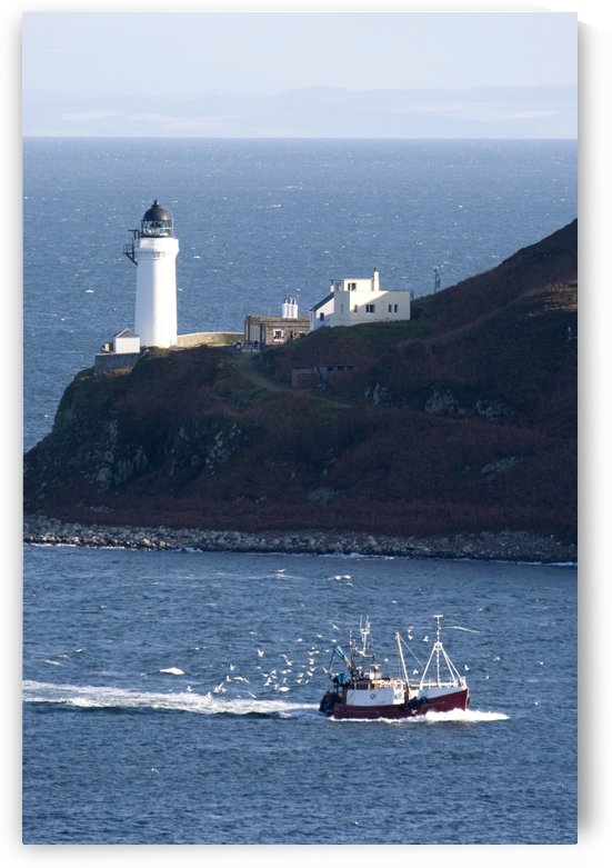 Lighthouse On The Coast, Campbeltown Loch, Island Of Davaar, Argyll And Bute, Scotland by PacificStock