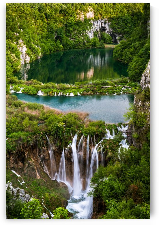 Waterfall Paradise Plitvice Lakes in Croatia by Andreas Wonisch