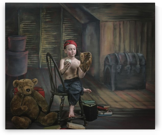 A Boy In The Attic With Old Relics; Victoria, British Columbia, Canada by PacificStock