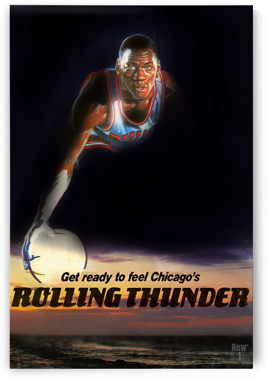 1986 Rolling Thunder Michael Jordan Art by Row One Brand