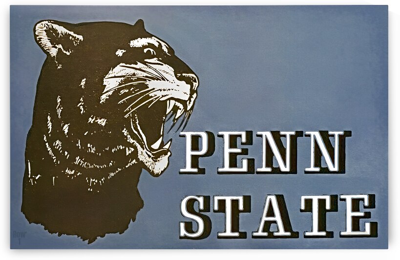 Vintage Penn State Nittany Lion Art by Row One Brand