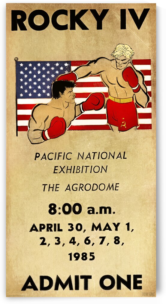 1985 Rocky IV Ticket Art by Row One Brand