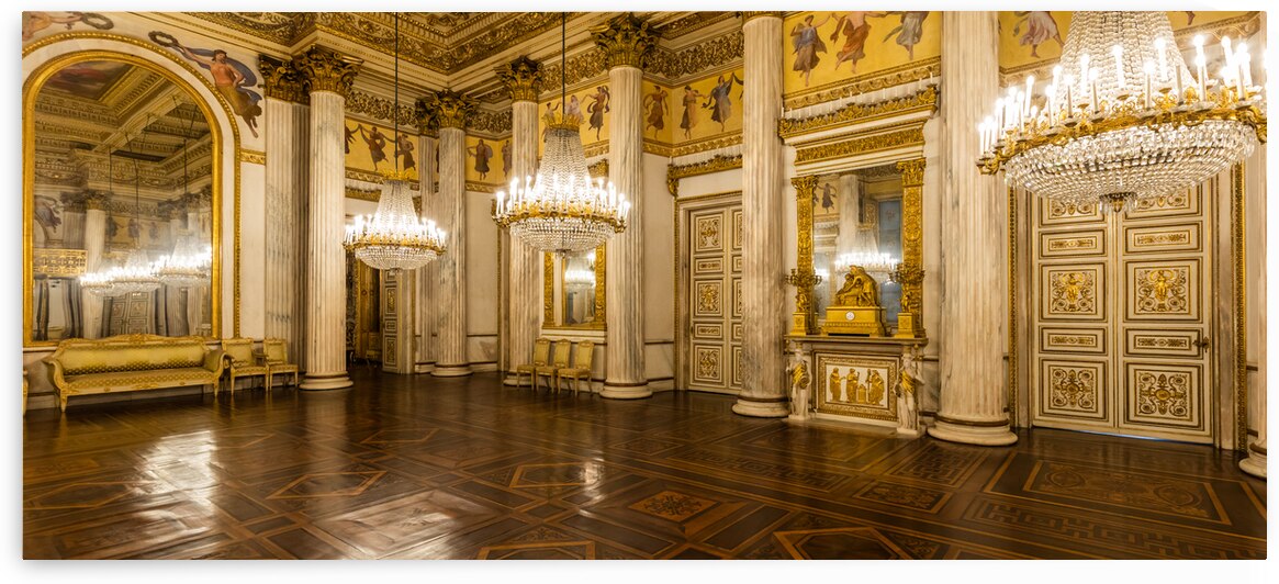Turin Italy - Circa January 2022: romantic old ballroom interio by Paolo Modena