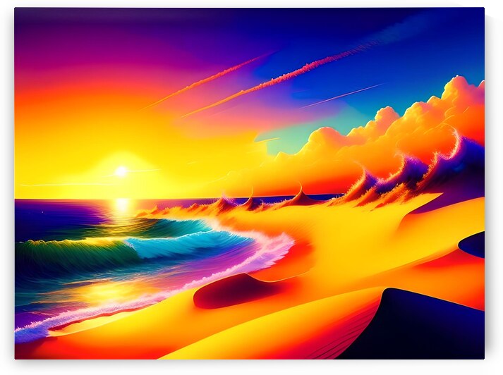 Beach Scene Psychedelic by Bill Swartwout Photography
