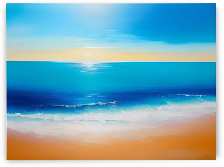 Beach Abstract Painting Blues by Bill Swartwout Photography
