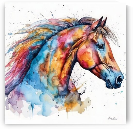 Watercolor Hose Head by Susanne McMillan Art