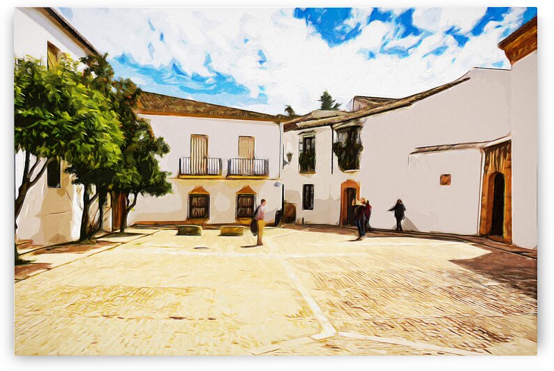 Watercolor - City of Ronda - C1804 2915 WAT by JordiCarrio