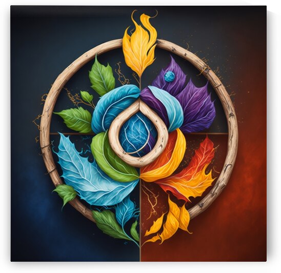 A colorful image of the four element by Sanisense Concept