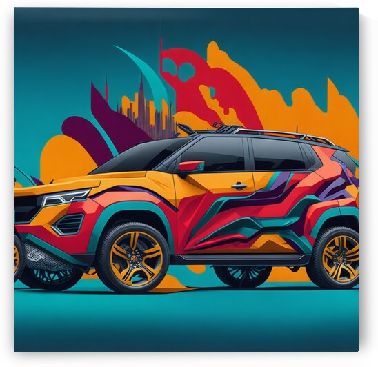 Pop art design of a beautiful car by Sanisense Concept