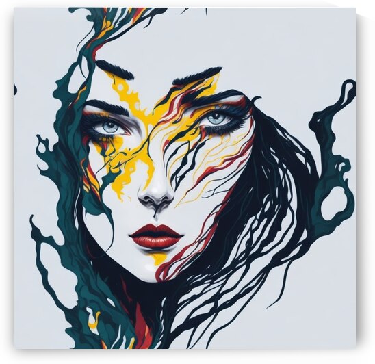 Abstract art design of a beautiful woman by Sanisense Concept