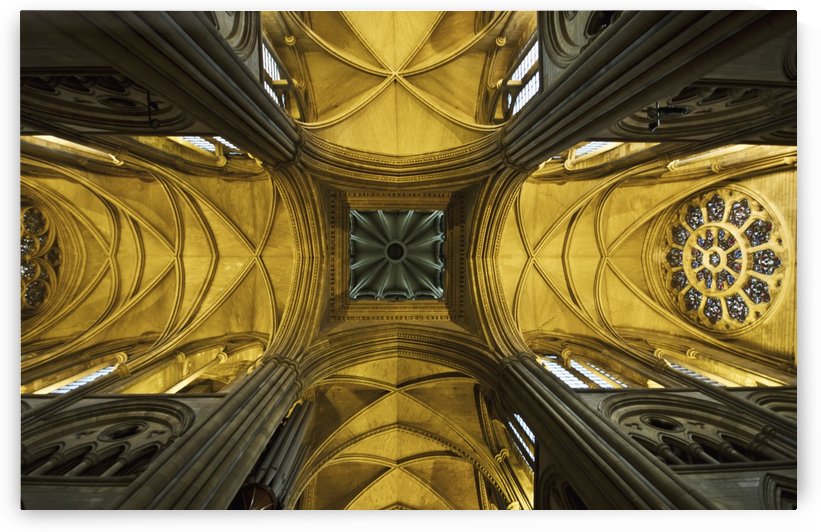 Looking up at a cathedral ceiling;Truro cornwall england by PacificStock