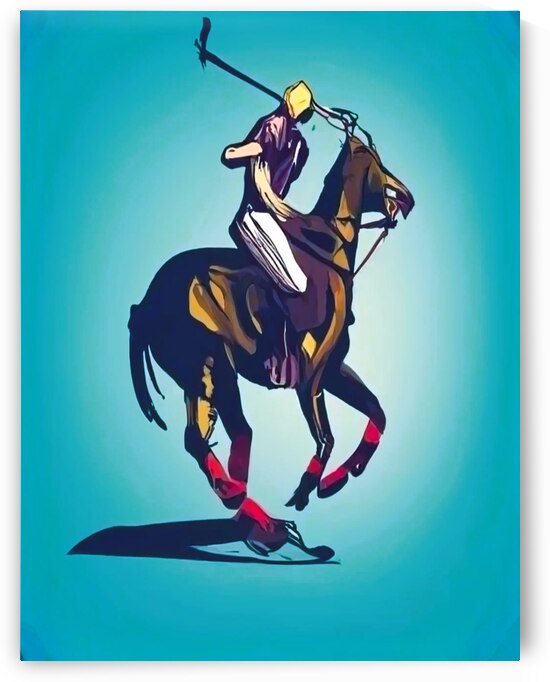 Modern Painting Polo Player by Aroness