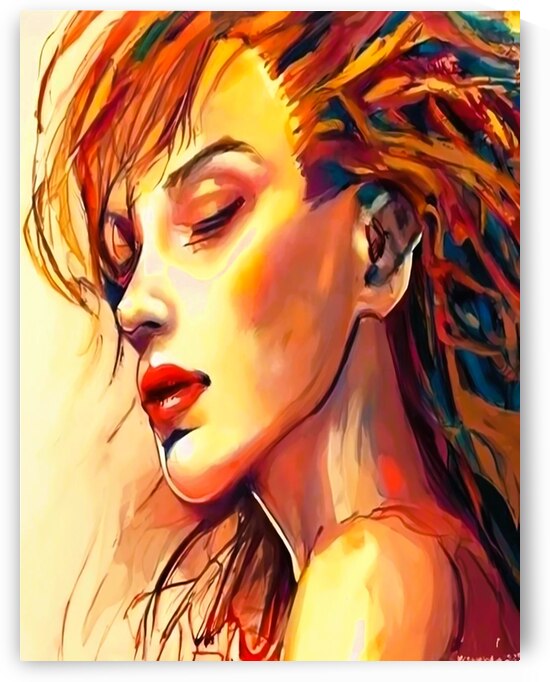 Beautiful face of modern woman by Aroness